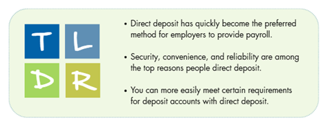 5 reasons to direct deposit tldr 5 reasons to direct deposit tldr