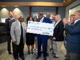 image of check being received by Mount Zion Baptist Church
